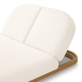 Como Double Sun Lounge | Sealed Teak Natural, Riviera Ivory,