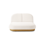 Como Double Sun Lounge | Sealed Teak Natural, Riviera Ivory,