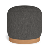 Como Footstool | Sealed Teak Natural, Pebble Smoke,