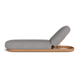 Como Sun Lounge | Sealed Teak Natural, Pebble Fog,