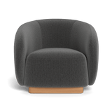 Como Swivel Lounge Chair | Sealed Teak Natural, Marley Boulder,