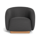 Como Swivel Lounge Chair | Sealed Teak Natural, Panama Grafito,