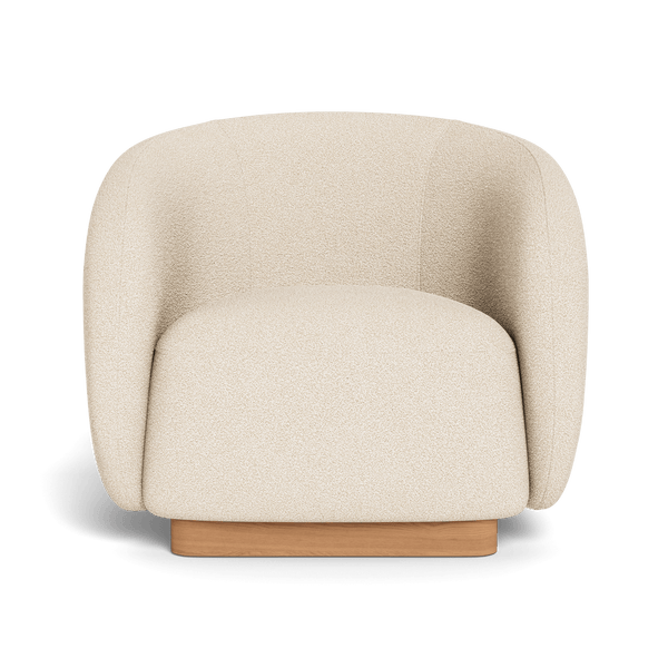 Como Swivel Lounge Chair | Sealed Teak Natural, Riviera Sand,