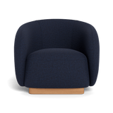 Como Swivel Lounge Chair | Sealed Teak Natural, Siesta Indigo,