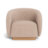 Como Swivel Lounge Chair | Sealed Teak Natural, Siesta Taupe,