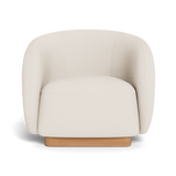 Como Swivel Lounge Chair | Sealed Teak Natural, Stirling Linen,