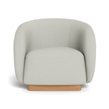 Como Swivel Lounge Chair | Sealed Teak Natural, Stirling Smoke,