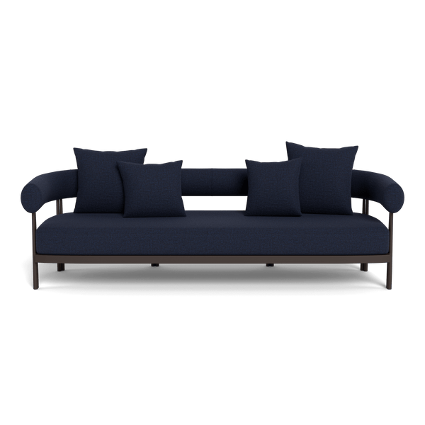 Cove Luxe 3 Seat Sofa | Aluminum Bronze, Siesta Indigo,