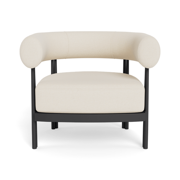 Cove Luxe Lounge Chair | Aluminum Asteroid, Siesta Ivory,