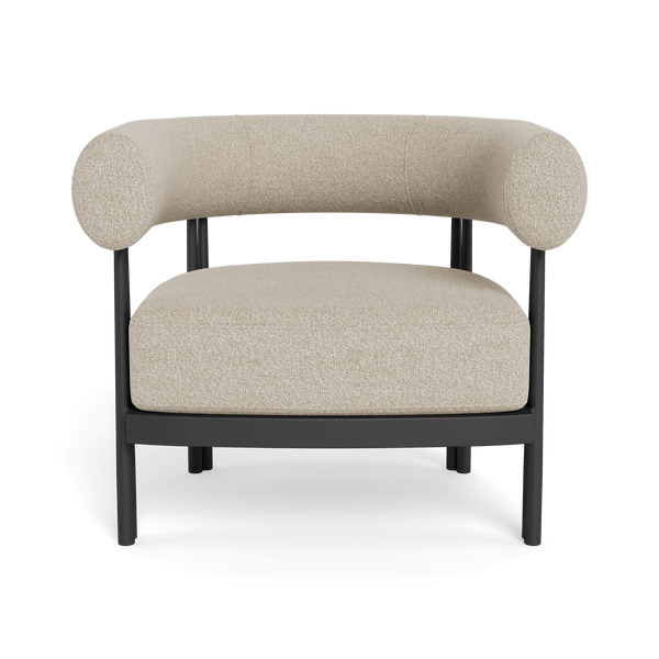 Cove Luxe Lounge Chair | Aluminum Asteroid, Siesta Taupe,