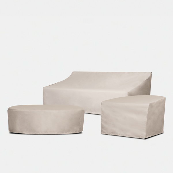 Cove Teak 3 Seat Sofa - Weather Cover | Surlast Sand, ,