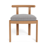 Cove Teak Armless Dining Chair | Teak Natural, Altona Dove,