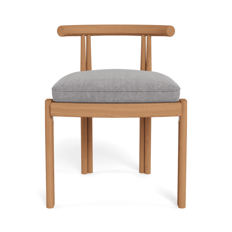 Cove Teak Armless Dining Chair | Teak Natural, Altona Dove,
