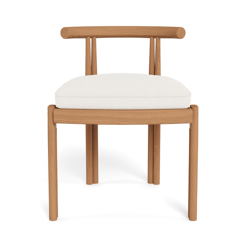 Cove Teak Armless Dining Chair | Teak Natural, Altona Snow,