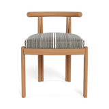 Cove Teak Armless Dining Chair | Teak Natural, Bateau Classic,