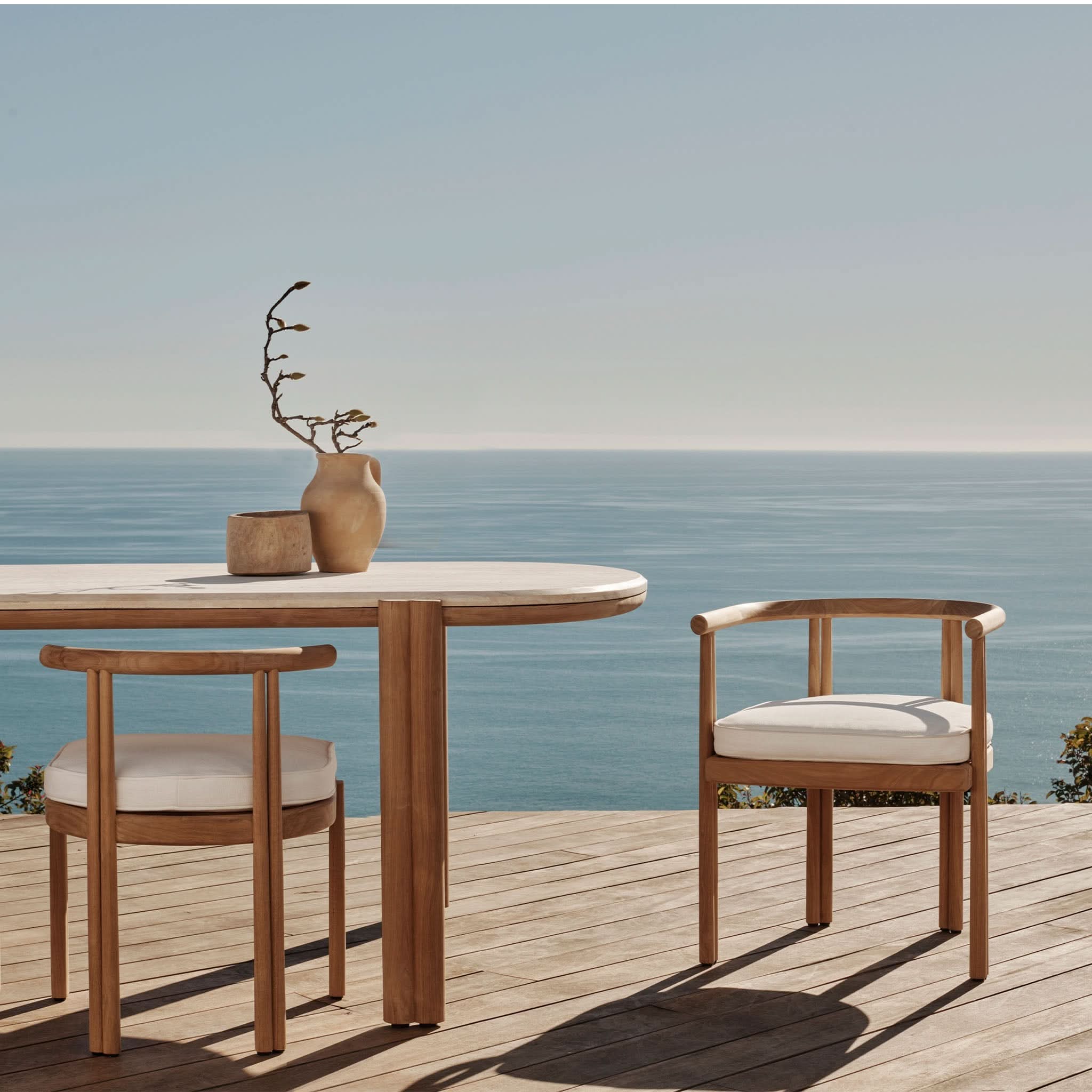 Καρέκλα τραπεζαρίας Cove Teak χωρίς μπράτσα