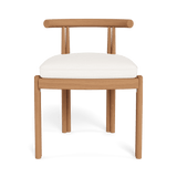 Cove Teak Armless Dining Chair | Teak Natural, Panama Blanco,