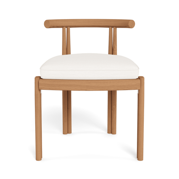 Cove Teak Armless Dining Chair | Teak Natural, Panama Blanco,