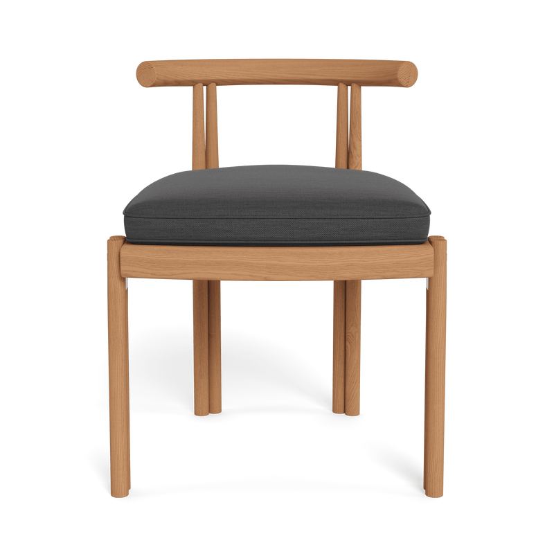 Cove Teak Armless Dining Chair | Teak Natural, Panama Grafito,