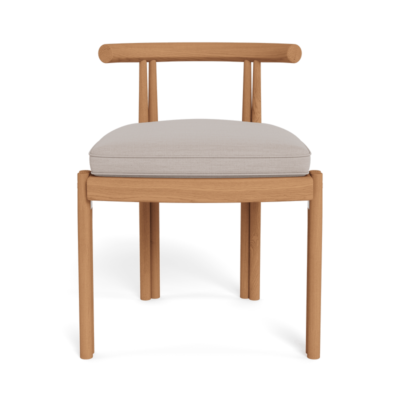 Cove Teak Armless Dining Chair | Teak Natural, Panama Marble,