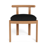 Cove Teak Armless Dining Chair | Teak Natural, Pebble Charcoal,