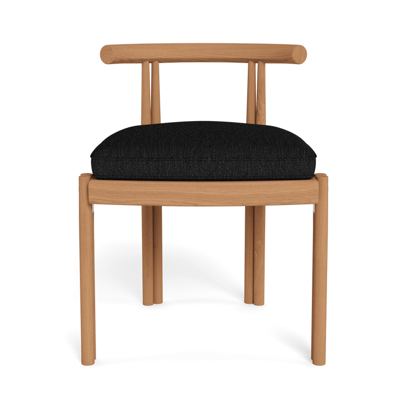 Cove Teak Armless Dining Chair | Teak Natural, Pebble Charcoal,