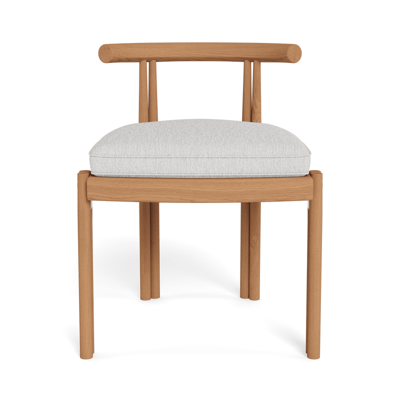 Cove Teak Armless Dining Chair | Teak Natural, Pebble Cloud,