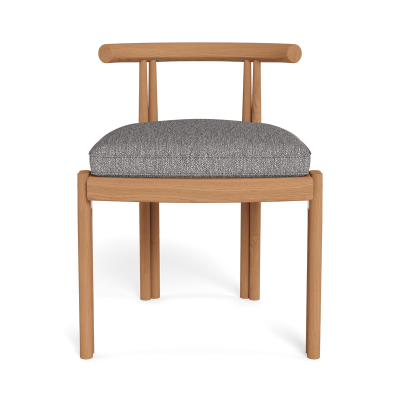 Cove Teak Armless Dining Chair | Teak Natural, Pebble Fog,