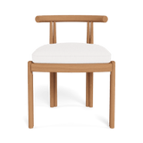 Cove Teak Armless Dining Chair | Teak Natural, Pebble White,
