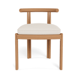 Cove Teak Armless Dining Chair | Teak Natural, Stirling Linen,