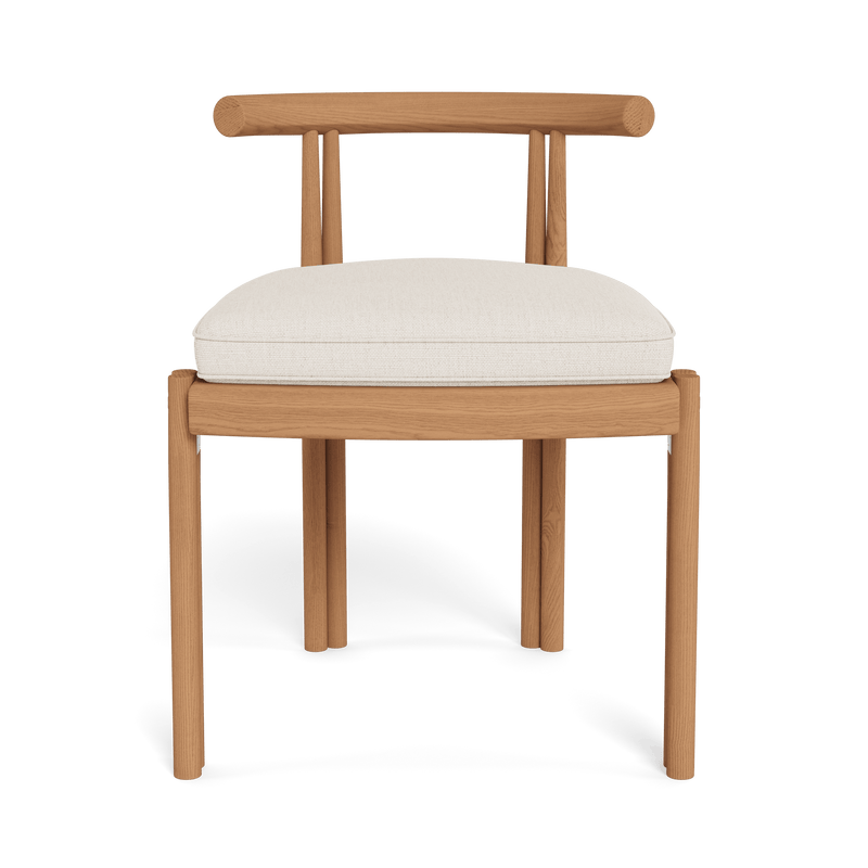 Cove Teak Armless Dining Chair | Teak Natural, Stirling Linen,
