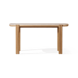 Cove Teak Console | Teak Natural, Travertine Cream,