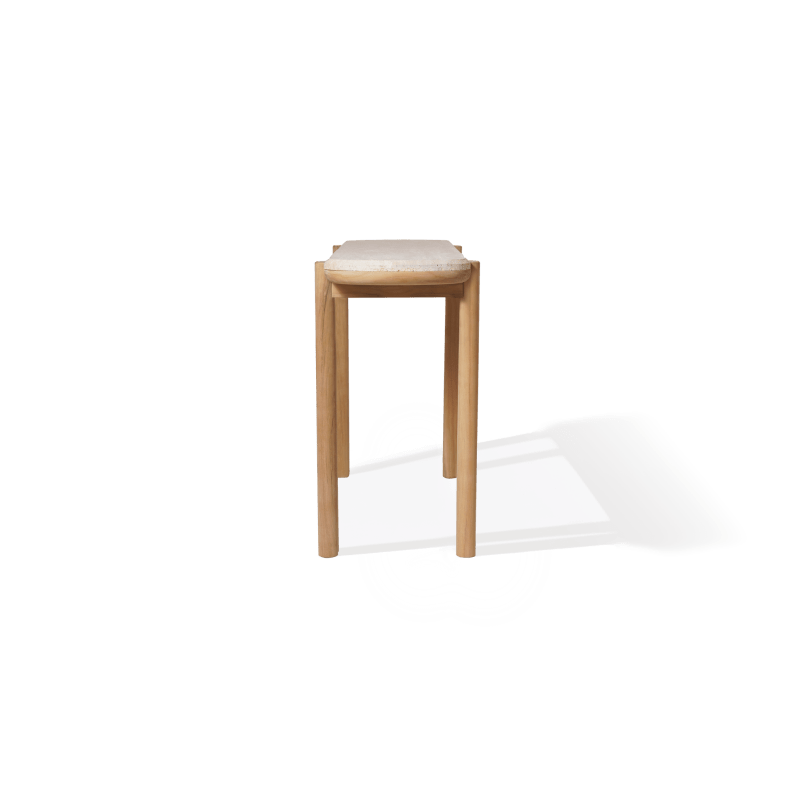 Cove Teak Console | Teak Natural, Travertine Cream,