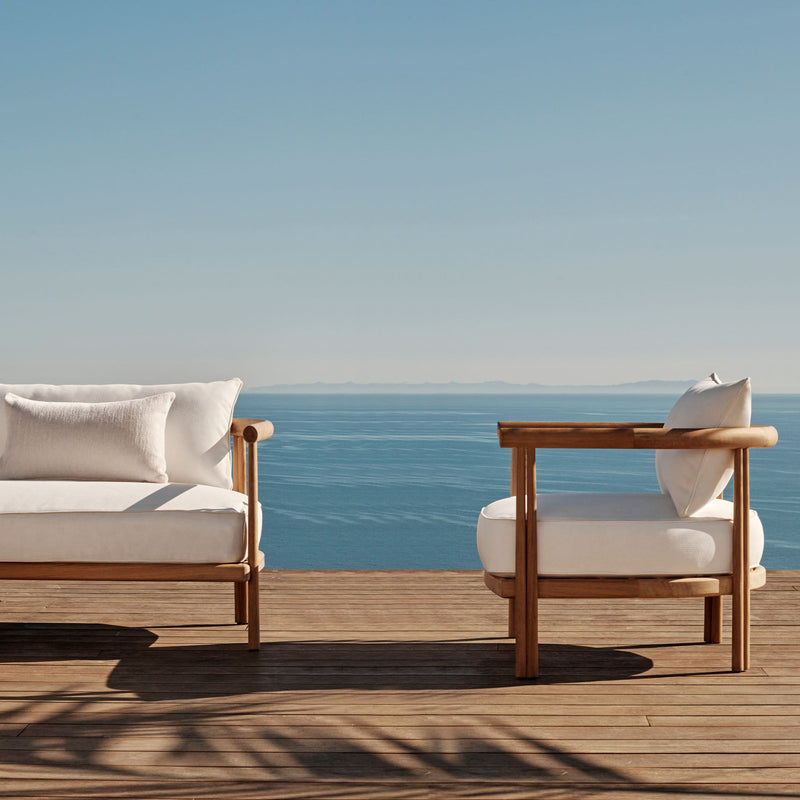 Cove Teak Lounge Chair | Teak Natural, Panama Blanco,
