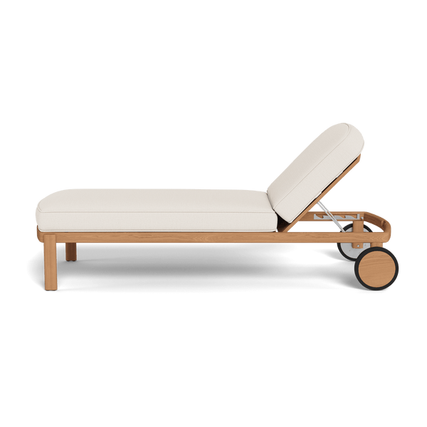 Cove Teak Sun Lounge | Teak Natural, Stirling Linen,