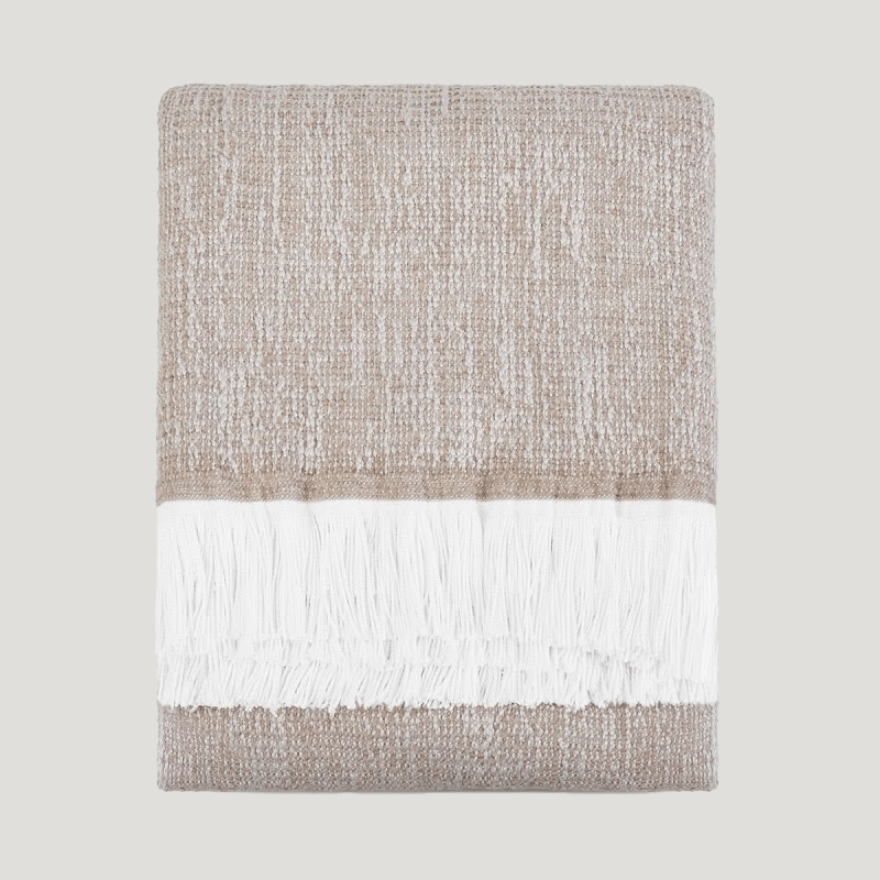 Crosshatch Performance Throw | Flax, ,
