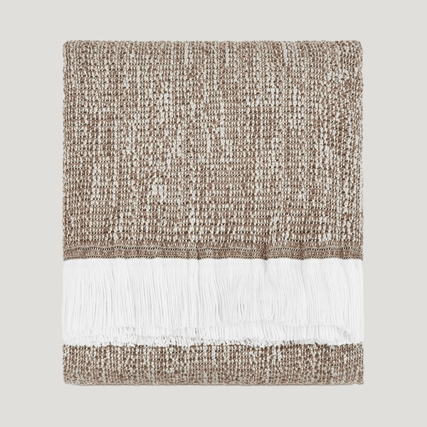 Crosshatch Performance Throw | Latte, ,