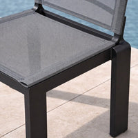 Forma Stacking Armless Dining Chair | Aluminum Asteroid, Batyline Silver,