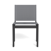 Forma Stacking Armless Dining Chair | Aluminum Asteroid, Batyline Silver,