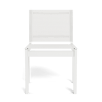 Forma Stacking Armless Dining Chair | Aluminum White, Batyline White,