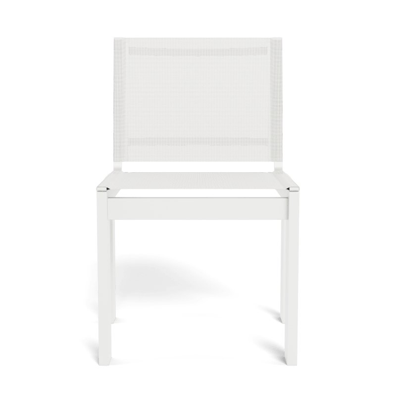 Forma Stacking Armless Dining Chair | Aluminum White, Batyline White,