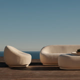 Gio 3 Seat Sofa | Aluminum Taupe, Riviera Ivory,