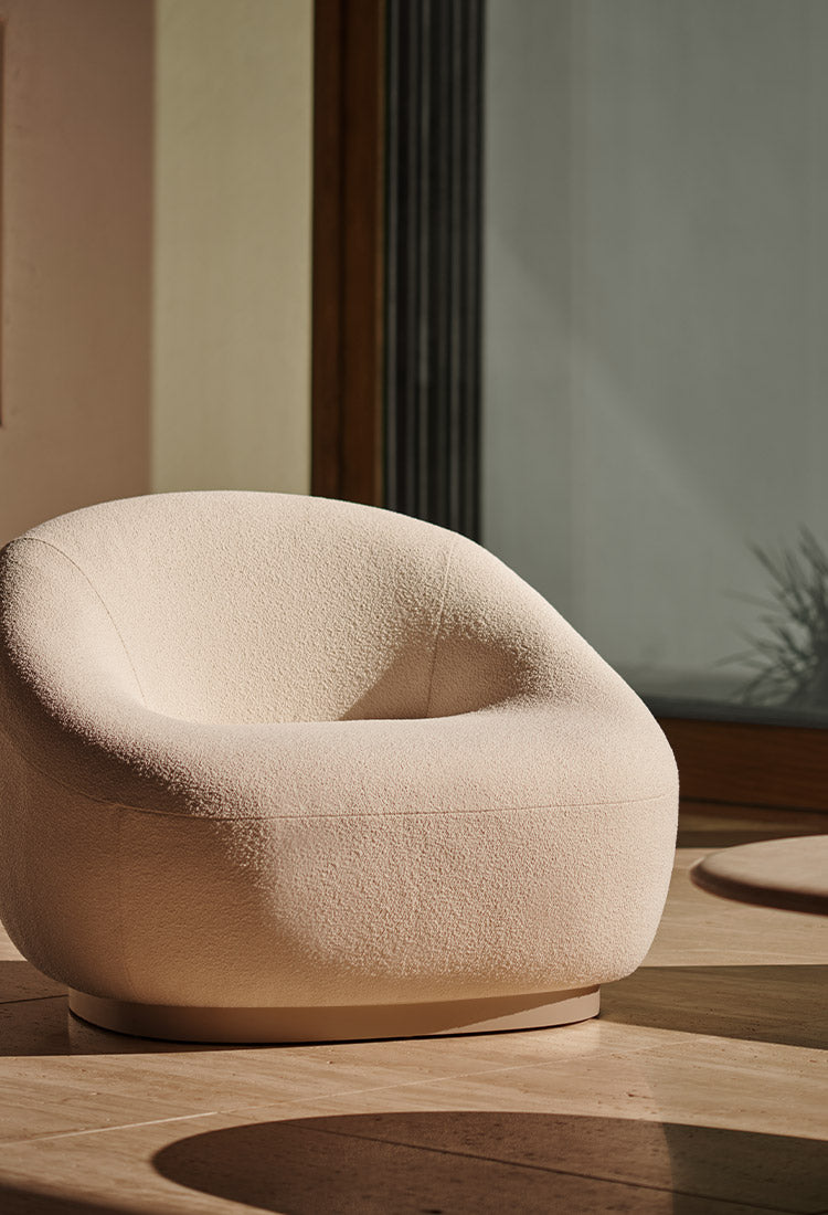European tailoring meets fully upholstered outdoor lounging