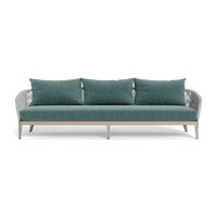 Hamilton 3 Seat Sofa | Aluminum Taupe, Altona Dew, Rope Light Grey