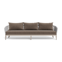 Hamilton 3 Seat Sofa | Aluminum Taupe, Altona Mink, Rope Light Grey