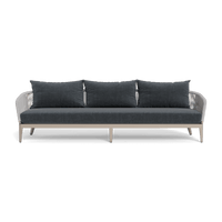 Hamilton 3 Seat Sofa | Aluminum Taupe, Altona Slate, Rope Light Grey