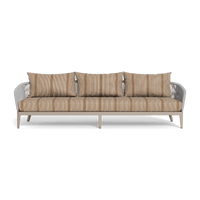 Hamilton 3 Seat Sofa | Aluminum Taupe, Bateau Teak, Rope Light Grey