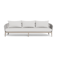 Hamilton 3 Seat Sofa | Aluminum Taupe, Pebble Cloud, Rope Light Grey