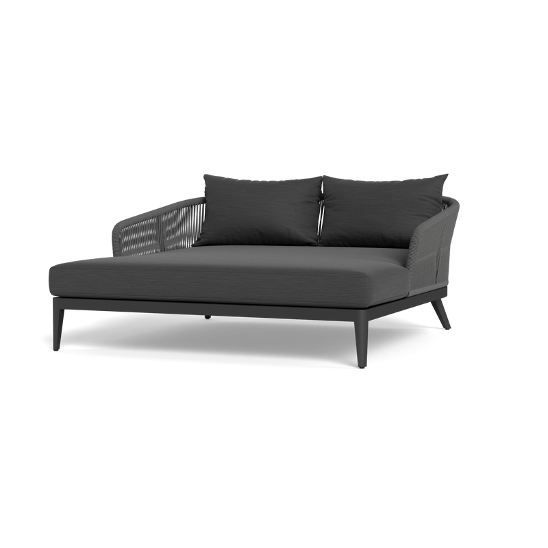 Hamilton Daybed | Aluminum Asteroid, Panama Grafito, Rope Dark Grey