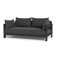 Hampton 2 Seat Sofa | Aluminum Asteroid, Panama Grafito, Batyline Silver